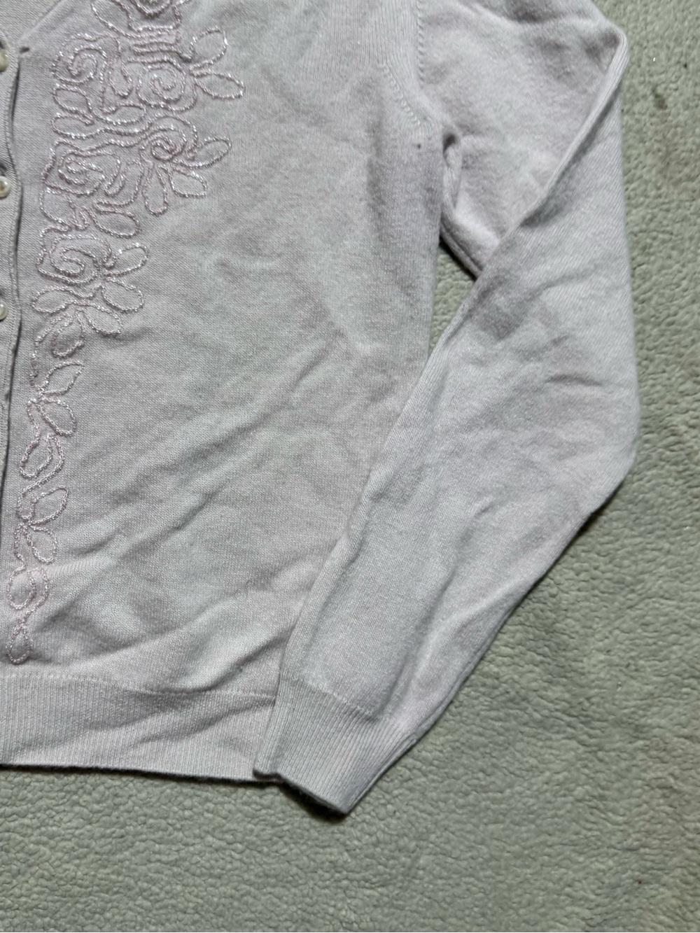 Blumarine Sweater Womens Small Floral Embroidered Beaded Vintage Cardigan Button - Picture 9 of 13
